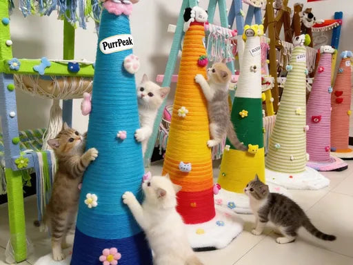 PurrPeak® Feline Sky Castle Climbing Tower - Indoor Cat’s Ultimate Adventure Hub: Cozy Napping Condo, Durable Scratching Posts & Sunny Perch | Play, Rest & Rule Their Mini Kingdom!